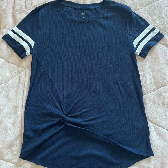 SO Tops - SO Woman’s Navy Blue T-Shirt ( Size S )